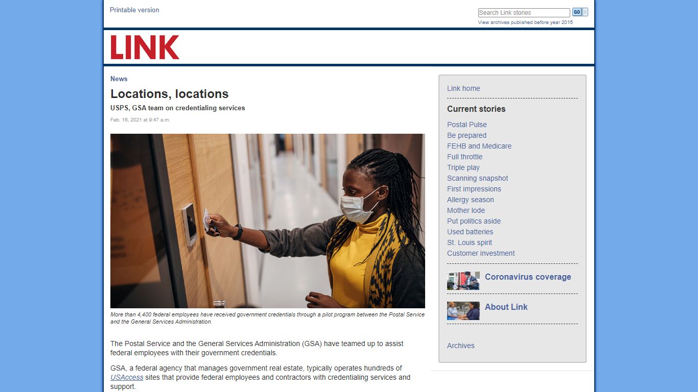 Locations, locations | USPS News Link